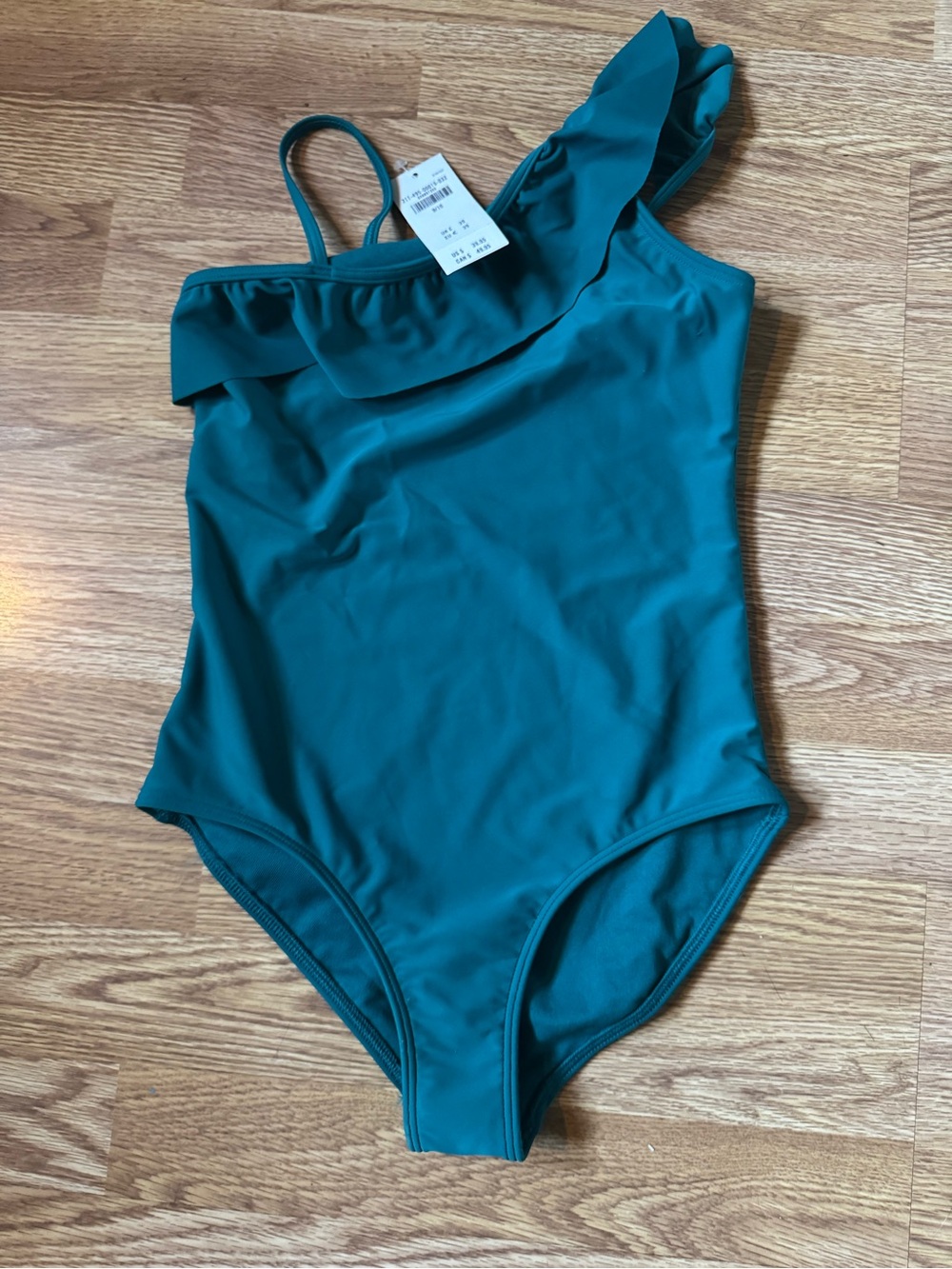Abercrombie Kids- Teal One-Shoulder Ruffle One-Piece Swimsuit NWT
